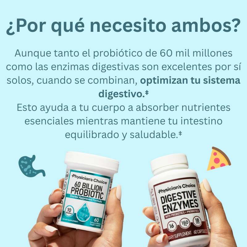 Nuestros™ – 60 Billion Probiotic + Enzimas Digestivas